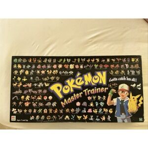 1999 Pokemon Master Trainer Board Game Milton Bradley Incomplete